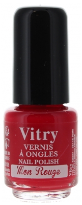 Vitry Vernis à Ongles 4 ml - Couleur : Mon Rouge