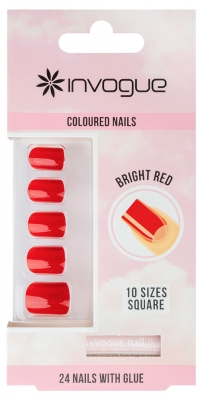 24 Uñas Cuadradas de Imitación