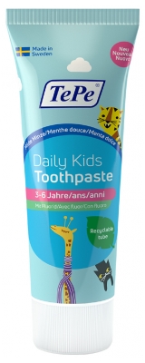 TePe Dentifricio Quotidiano per Bambini Menta 3-6 Anni 75 ml