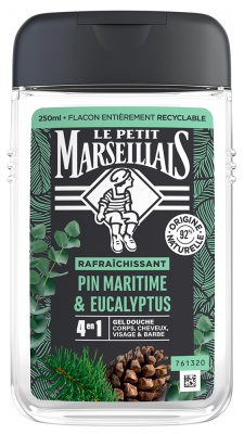 Le Petit Marseillais Gel Douche Rafraîchissant 4en1 Pin Maritime & Eucalyptus 250 ml