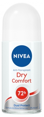 Nivea Dry Comfort Dual Protect Deodorant 72H Roll-On 50 ml