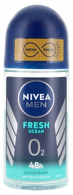 Nivea Men Fresh Ocean Déodorant Anti-Odeurs 48H Roll-On 50 ml