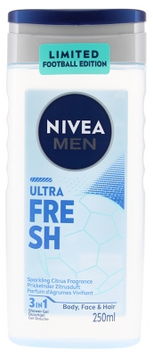 Nivea Men Ultra Fresh Gel Douche 3en1 Visage Corps et Cheveux 250 ml