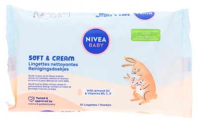 Nivea Baby Salviette Detergenti Soft & Cream 57