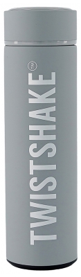 Twistshake Bouteille Isotherme Chaud ou Froid 420 ml - Couleur : Gris Pastel