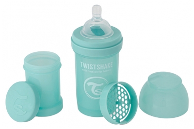 Twistshake Riboto Leidimo „Anti-Colic“ Buteliukas S Dydžio 180 ml 0 Mėn. ir + - Spalva: Turkio spalvos