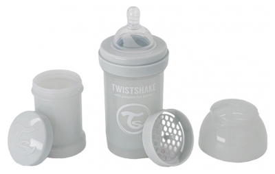 Twistshake Bottiglia Anticolica Edizione Limitata S 180 ml da 0 Mesi in su - Colore: Grigio chiaro