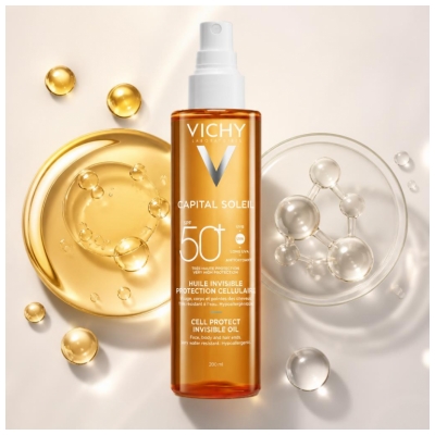 Vichy Capital Soleil Cell Protect Invisible Oil SPF50+ 200 ml
