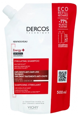 Vichy Dercos Recambio de Champú Estimulante Energy+ 500 ml
