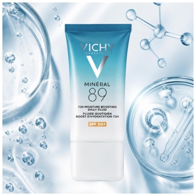 Vichy Minéral 89 Tägliches Feuchtigkeits-Boost-Fluid SPF50+ 50 ml