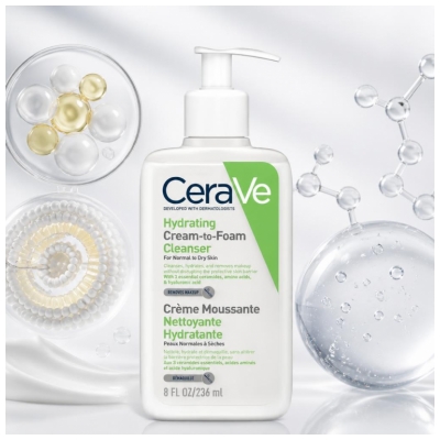 CeraVe Hydrating Foaming Cleansing Cream Face 473 ml
