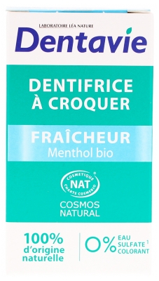 Dentavie Dentifrice à Croquer Fraîcheur Menthol Bio 60 Comprimés