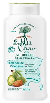 Le Petit Olivier Gel Douche à l'Eau d'Olive Bio et Amande de Valensole 270 ml