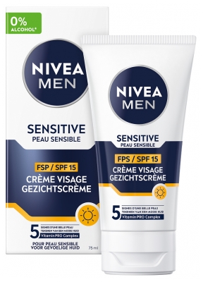 Nivea Men Sensitive Crème Visage Peau Sensible SPF15 75 ml