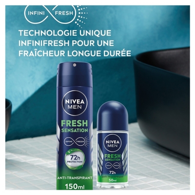 Nivea Men Fresh Sensation Déodorant Anti-Transpirant Protection 72H Spray 150 ml