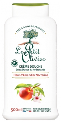 Le Petit Olivier Crème Douche Extra Douce et Hydratante Fleur d'Amandier Nectarine 500 ml