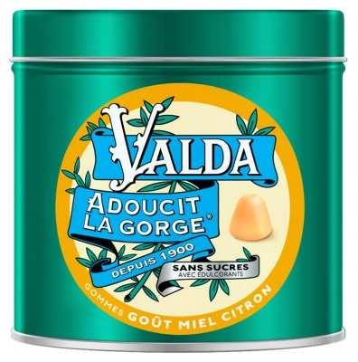 Valda Gommes Sans Sucres Goût Miel Citron 140 g