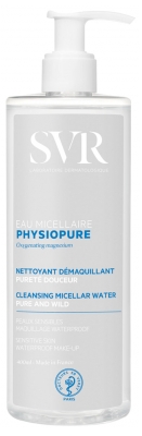 SVR Physiopure Micelarna Voda Čistilna Odstranjevalec Ličil Nežna Čistost 400 ml