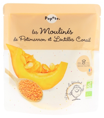 Popote Les Moulinés de Potimarron et Lentilles Corail Dès 8 Mois Bio 180 g