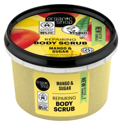 Organic Shop Body Scrub Gommage Réparateur Corps Mangue et Sucre 250 ml