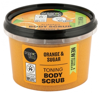 Organic Shop Body Scrub Gommage Tonifiant Corps Huile d'Orange 250 ml