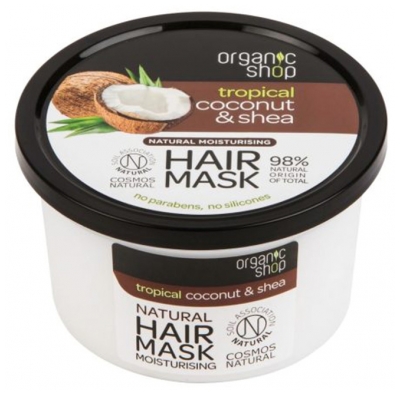 Organic Shop Hair Mask Naturel Hydratant Noix de Coco et Karité 250 ml