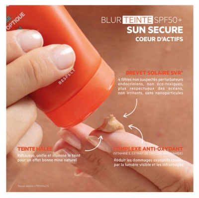 SVR Sun Secure Blur Crème Mousse Flouteur Optique SPF50+ Teinté 50 ml