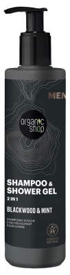 Organic Shop Men Écorce de Chêne et Menthe Shampoing Douche 2en1 Revigorant 280 ml