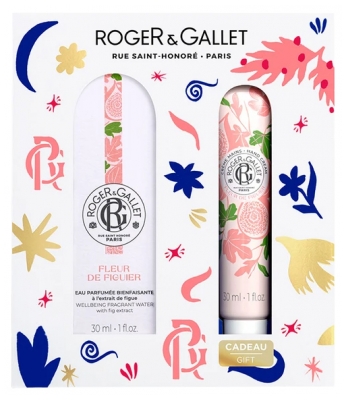 Roger & Gallet Fiore di Fico Acqua Profumata Benefica Set Regalo 30 ml + Crema Mani Gratuita 30 ml