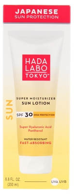 Hada Labo Tokyo Sun Crème Visage Hydratante Résistante à l'Eau SPF30 200 ml