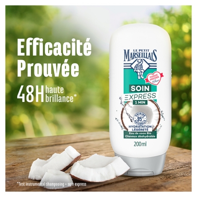 Le Petit Marseillais Soin Express 1 Min Hydratation Légèreté 200 ml