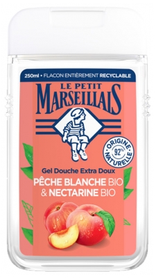 Gel de duș Extra Delicat Le Petit Marseillais cu Piersică Albă și Nectarine Bio 250 ml