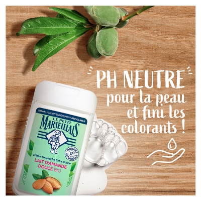 Le Petit Marseillais Crème de Douche Extra Douce Lait d'Amande Douce Bio 250 ml