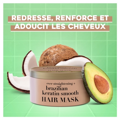 Ogx Masque Lissant à la Kératine du Brésil 300 ml