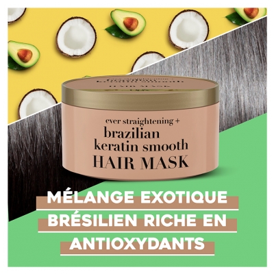 Ogx Masque Lissant à la Kératine du Brésil 300 ml