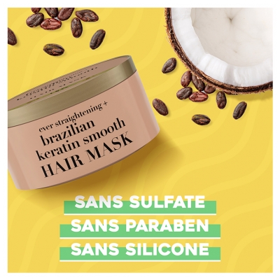 Ogx Masque Lissant à la Kératine du Brésil 300 ml