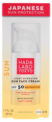 Hada Labo Tokyo Sun Crème Visage Hydratante Résistante à l'Eau SPF50 50 ml