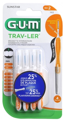 GUM Trav-Ler 4 Brossettes Interdentaires - Taille : 1412 : 0,9 mm