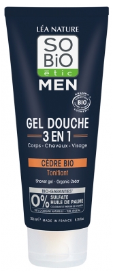 Léa Nature SO BIO étic Men Gel Douche 3en1 Tonifiant Bio 200 ml