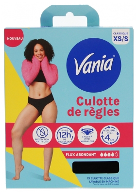 Vania Culotte de Règles Flux Abondant 1 Culotte - Taille : XS/S