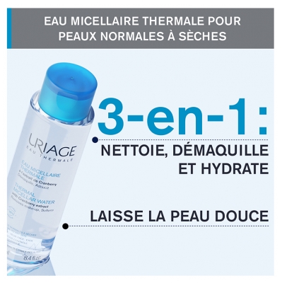 Uriage Eau Micellaire Thermale Peaux Normales à Sèches 250 ml
