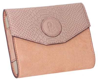 Plic Care Pilulier Hebdomadaire Slim - Couleur : Velours et Aspect Croco Rose