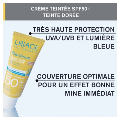 Uriage Bariésun Crème Teintée Très Haute Protection SPF50+ 50 ml - Teinte : Teinte Dorée