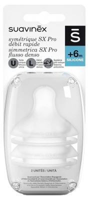 Suavinex 2 Simetriski SX Pro knupīši Ātrai Plūsmai 6 Mēneši un +