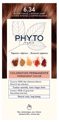 Phyto Color Permanent Color - Hair Colour: 6.34 Intense Dark Copper Blonde