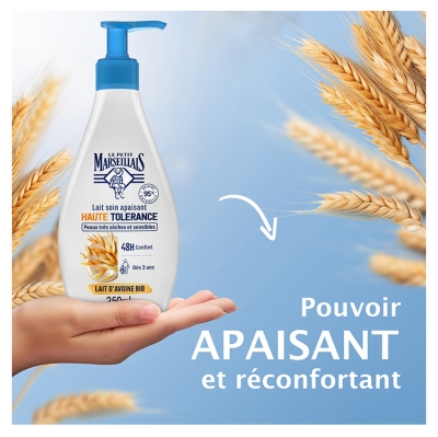 Le Petit Marseillais Lait Soin Apaisant Haute Tolérance Lait d'Avoine Bio 250 ml