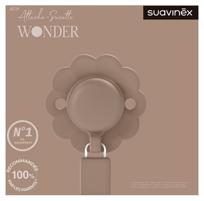 Suavinex Suport de Suzete din Silicon 0 Luni și + - Model: Maro