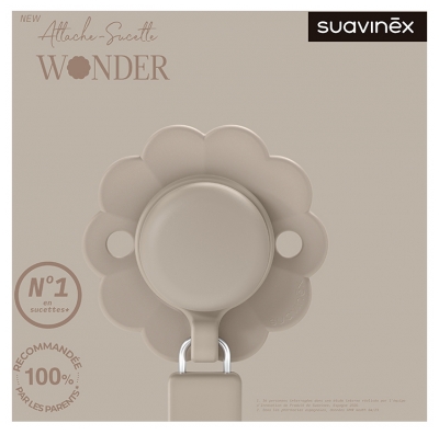 Suavinex Clip de Silicona Para Chupete A Partir de 0 Meses - Modelo: Gris