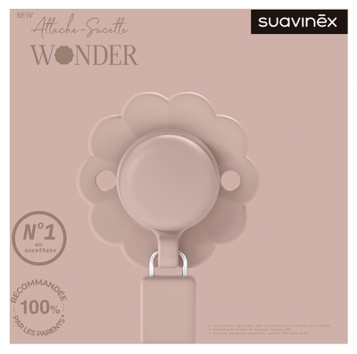 Suavinex Silikon-Schnullerhalter 0 Monate und Mehr - Modell: Rosa Malve