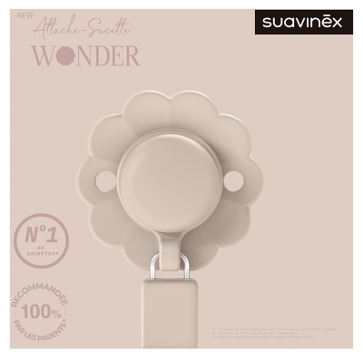 Suavinex Clip de Silicona Para Chupete A Partir de 0 Meses - Modelo: Rosa